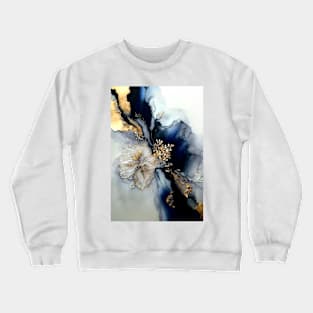 Floral Bliss - Abstract Alcohol Ink Resin Art Crewneck Sweatshirt